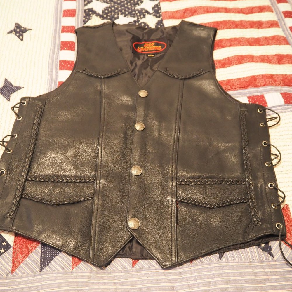 Hot leathers Biker Vest Large